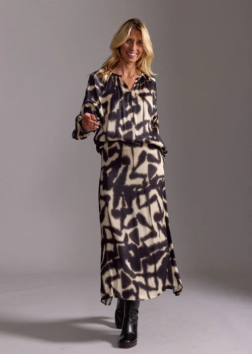 Lauren Vidal - Ross Printed Fitted Skirt