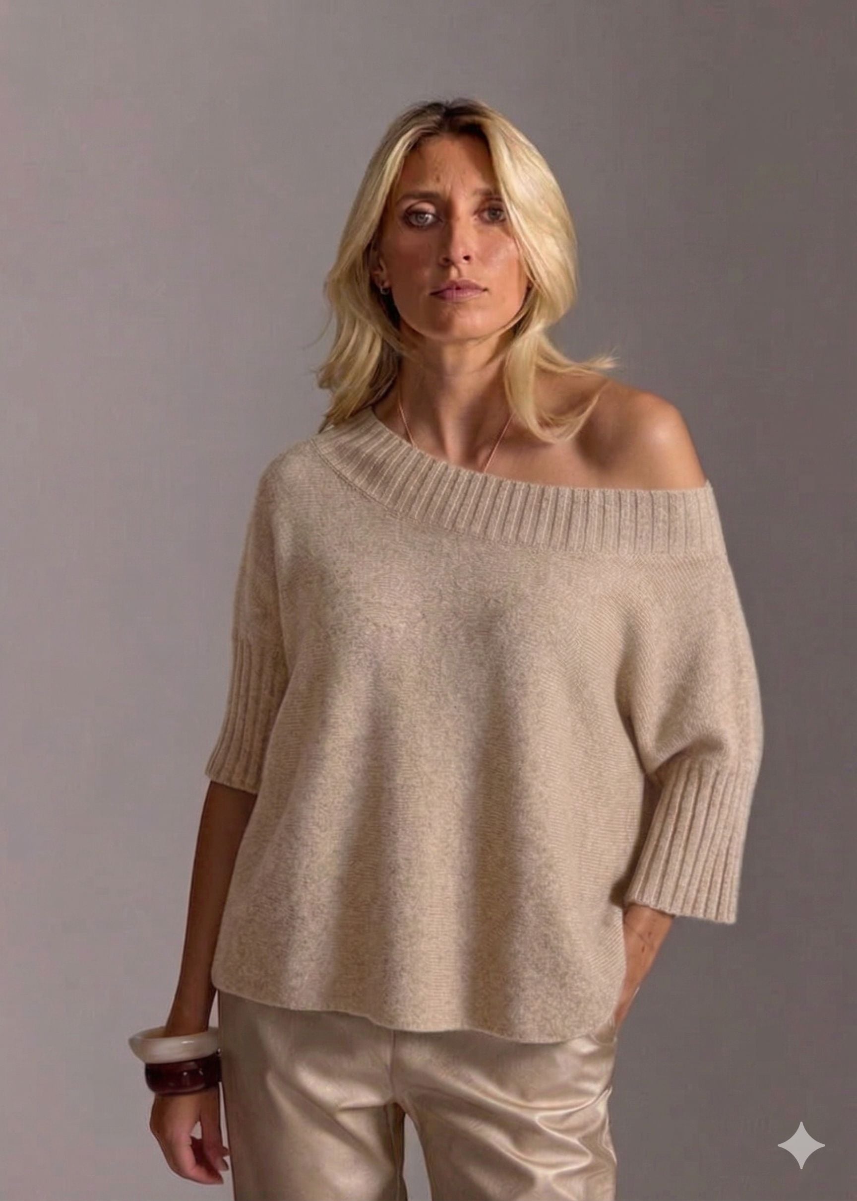 Lauren Vidal - Vinci Short Boat Neck Sweater