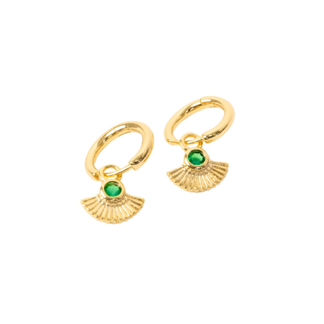 Mé The Label - Fantail Hoops with Gem