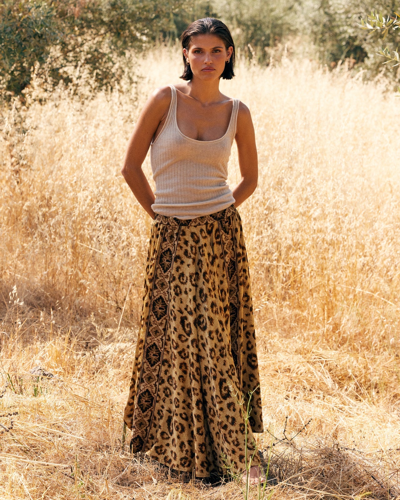 Mes Demoiselles - Lino Leopard Print Skirt