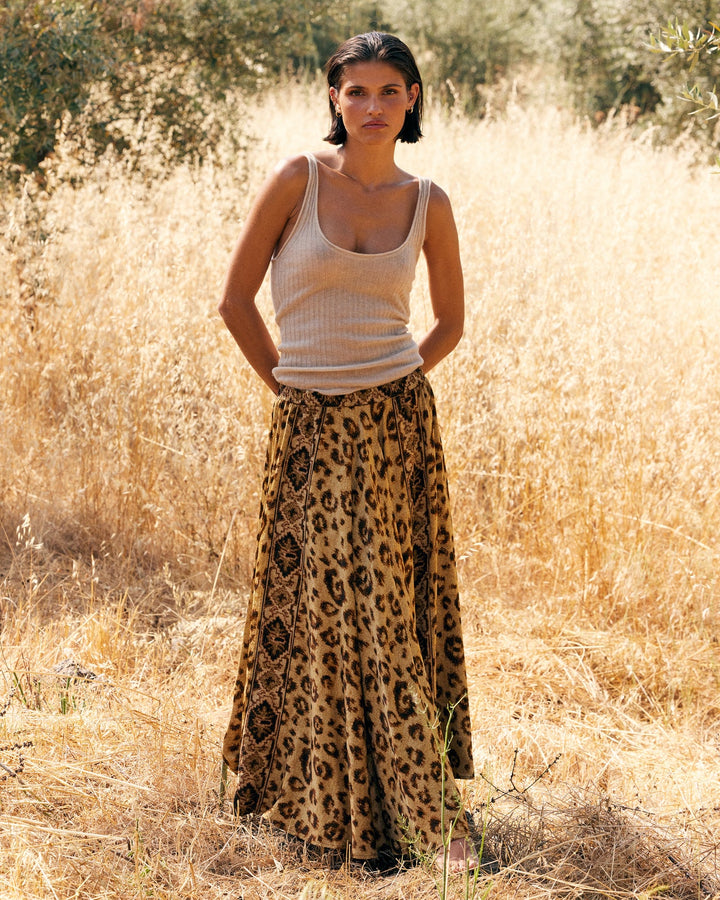 Mes Demoiselles - Lino Leopard Print Skirt