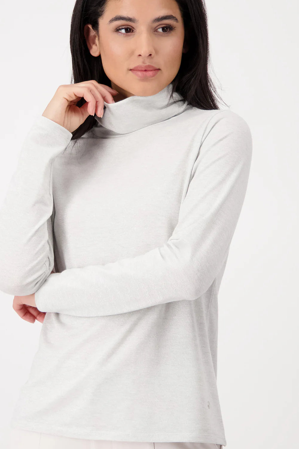 Monari - Basic Lurex Long Sleeve Top