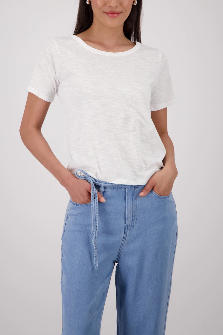 Monari - Basic Mottled Yarn T-Shirt