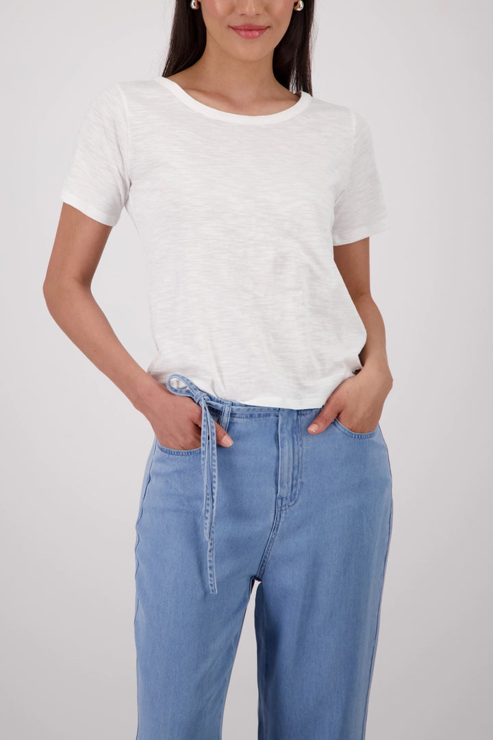 Monari - Basic Mottled Yarn T-Shirt