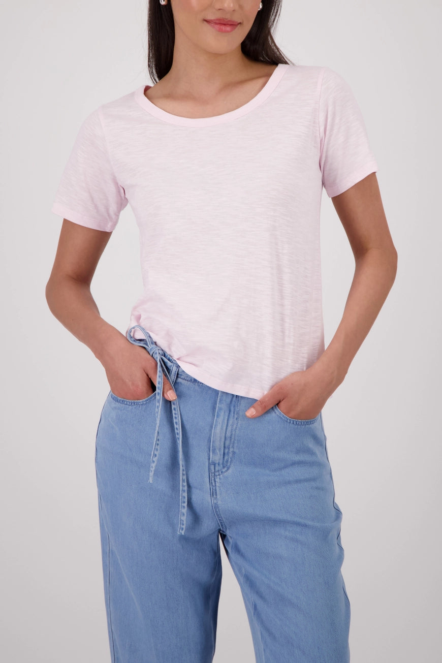 Monari - Basic Mottled Yarn T-Shirt