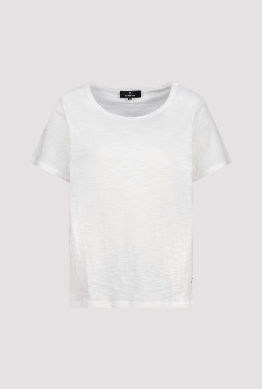 Monari - Basic Mottled Yarn T-Shirt
