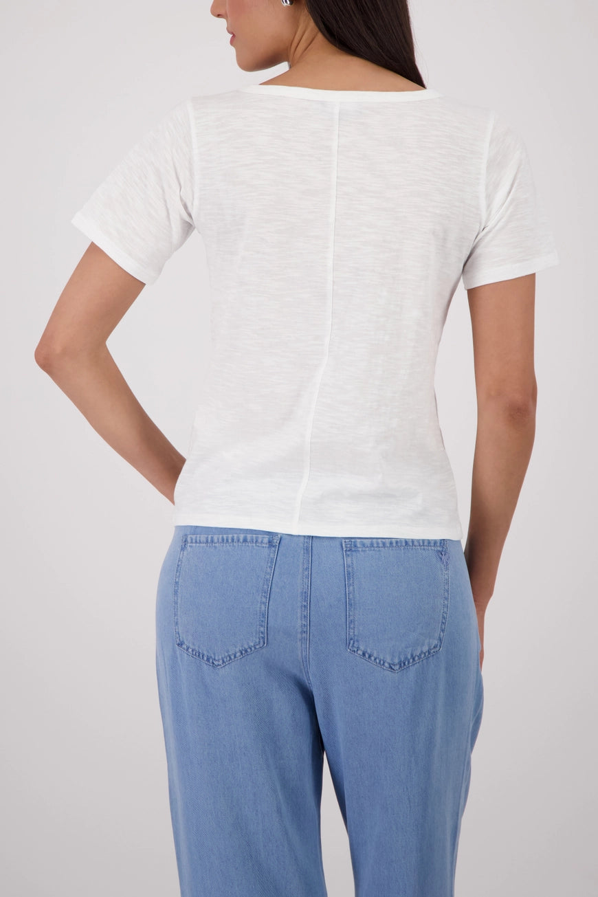 Monari - Basic Mottled Yarn T-Shirt
