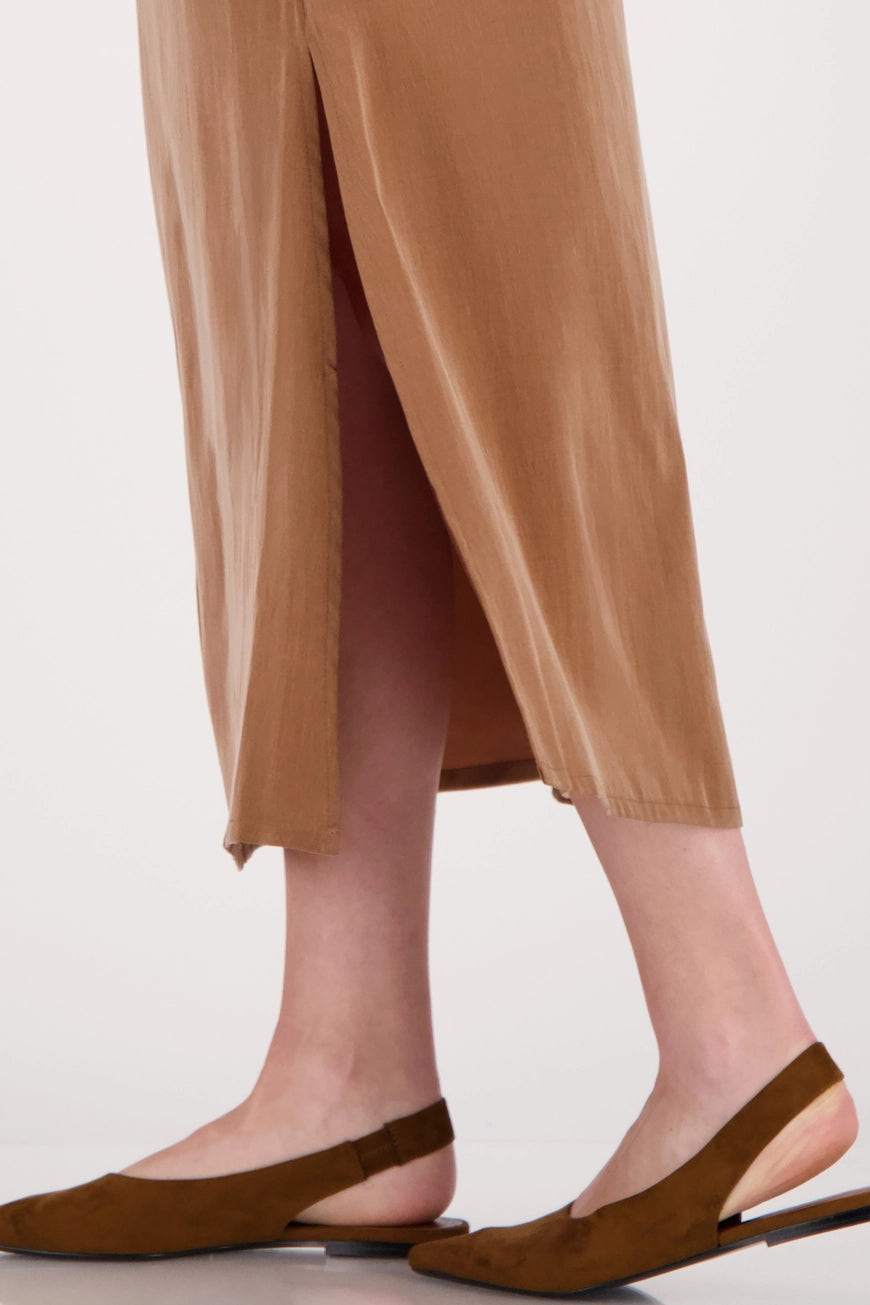 Monari - Cupro Skirt with Side Slit