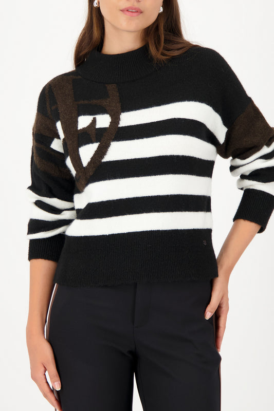 Monari - Emblem Stripe Sweater