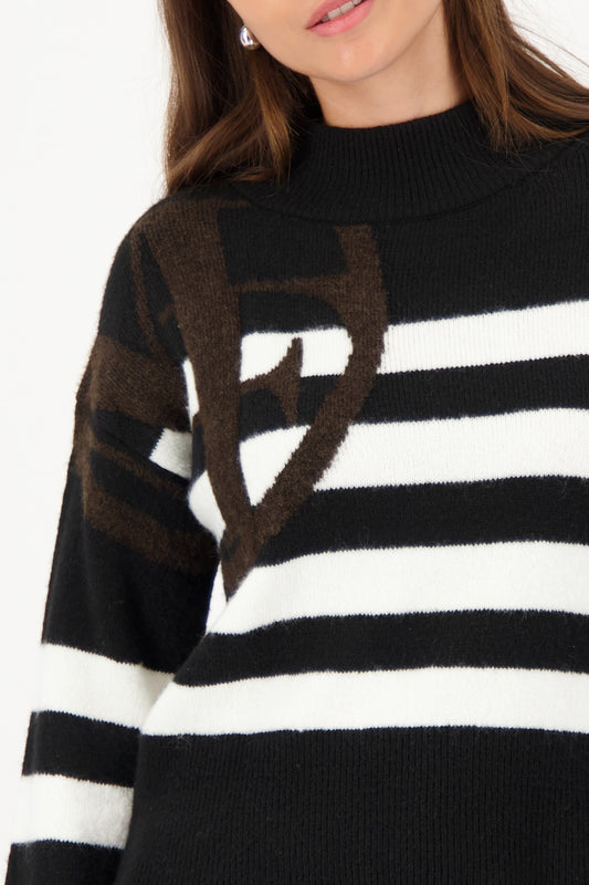 Monari - Emblem Stripe Sweater