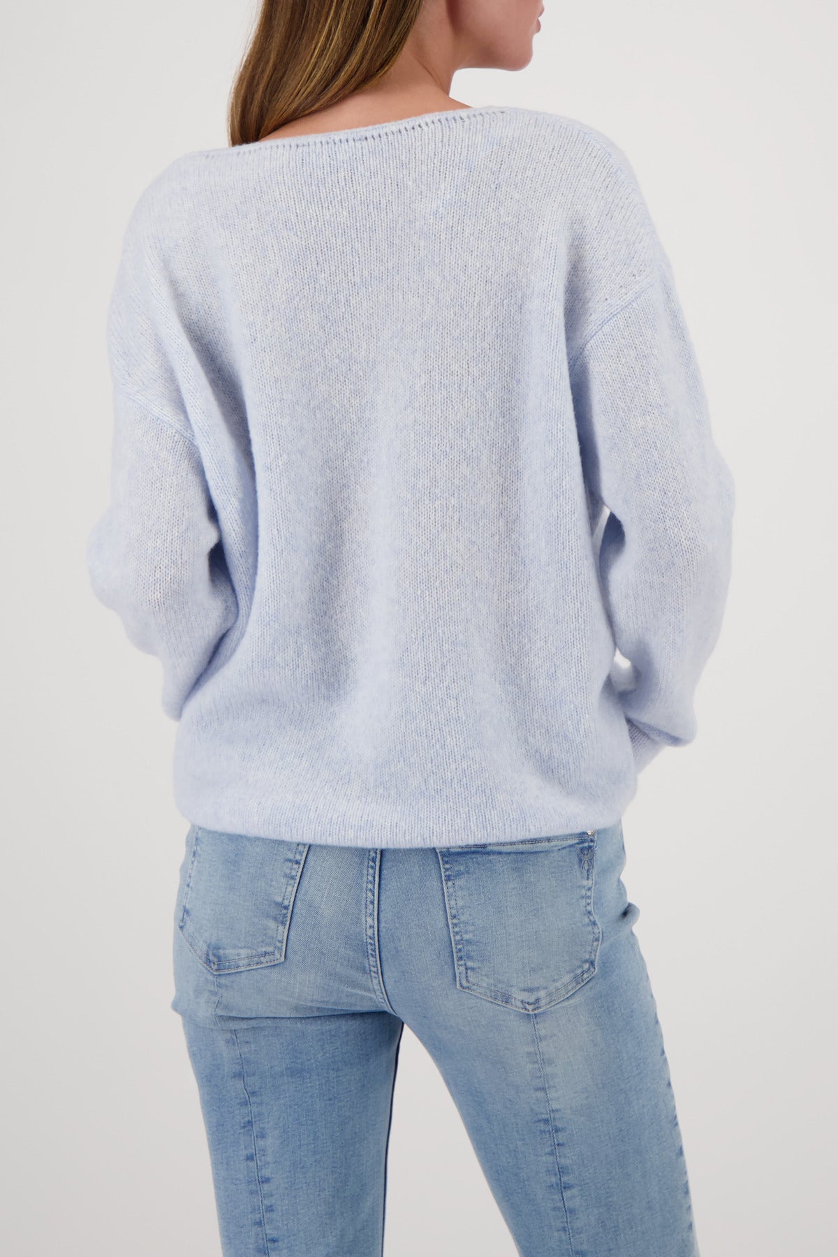 Monari - Fleece Sweater Ice Blue