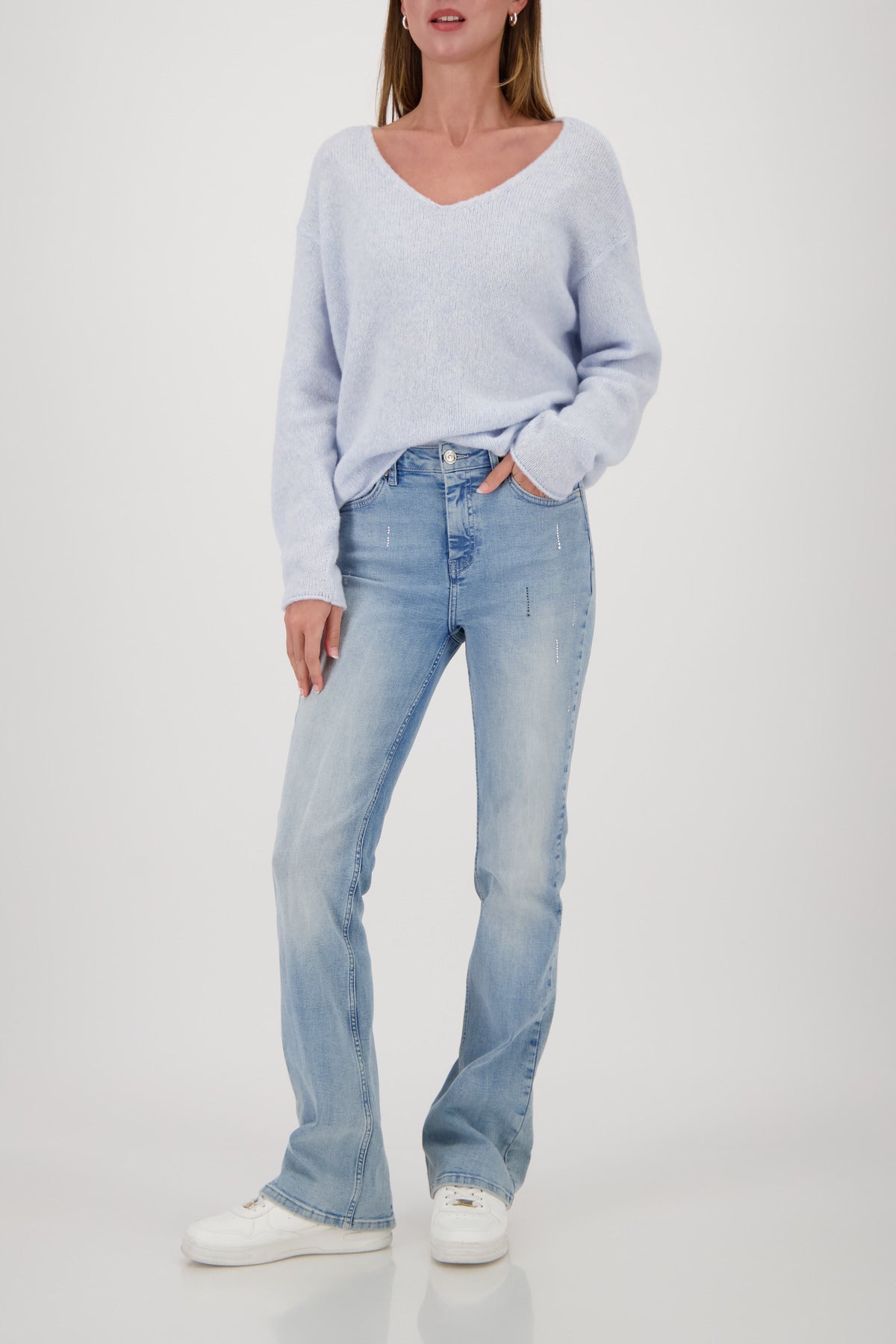 Monari - Fleece Sweater Ice Blue