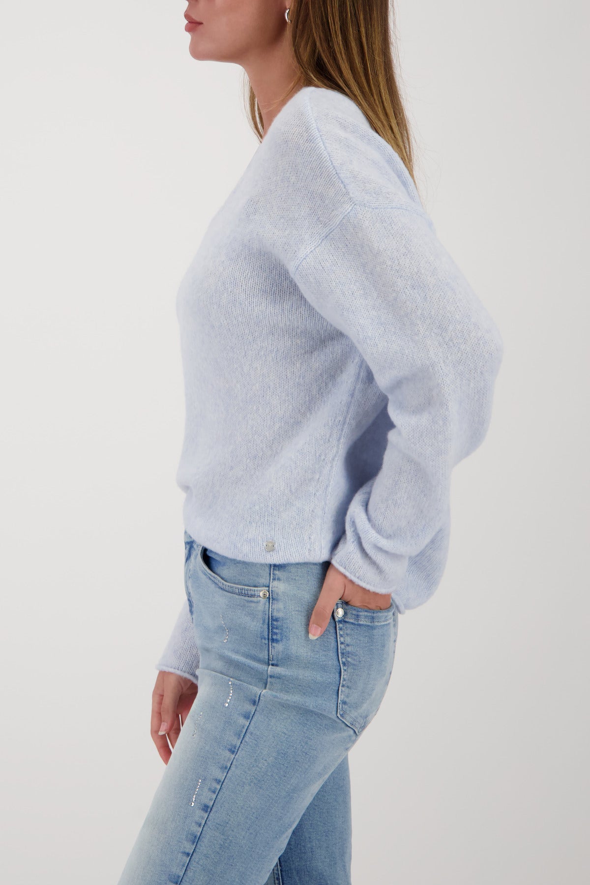 Monari - Fleece Sweater Ice Blue