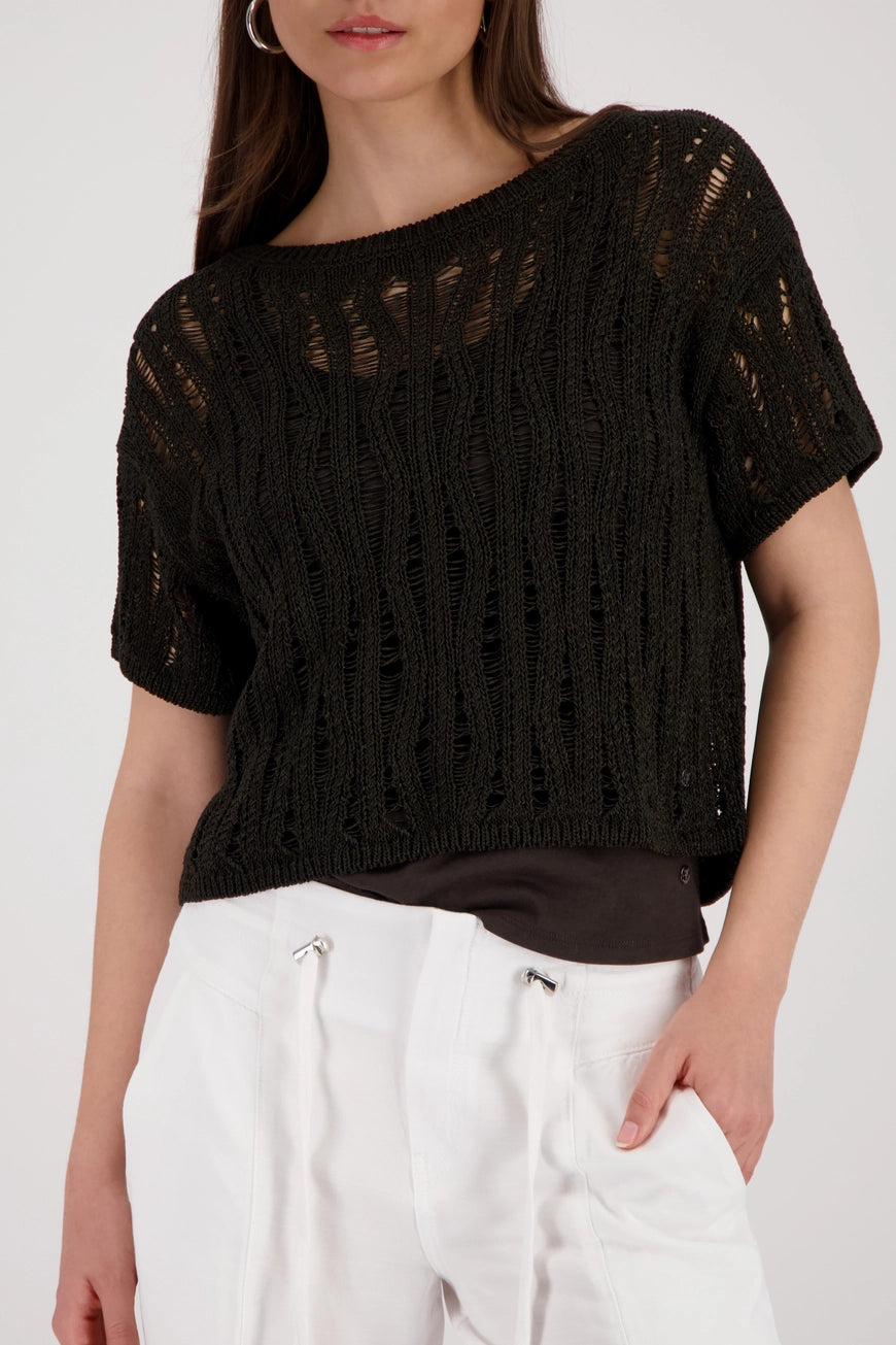 Monari - Openwork Knitted Jumper