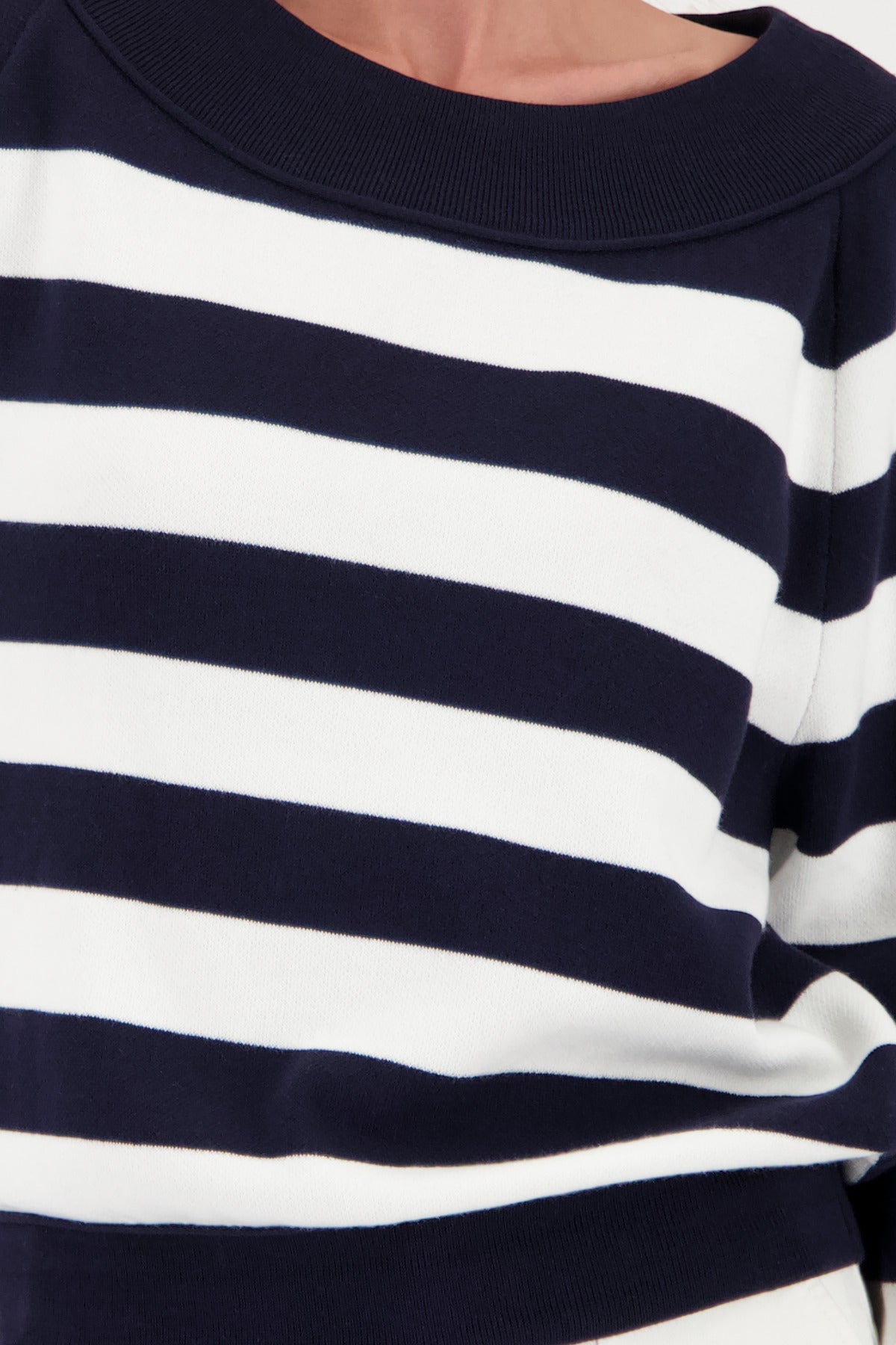 Monari - Ribbed Striped Cotton Sweater