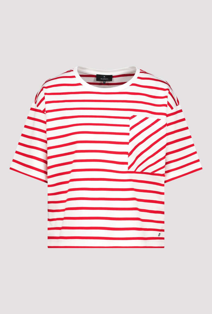 Monari - Round Neck Striped T-Shirt