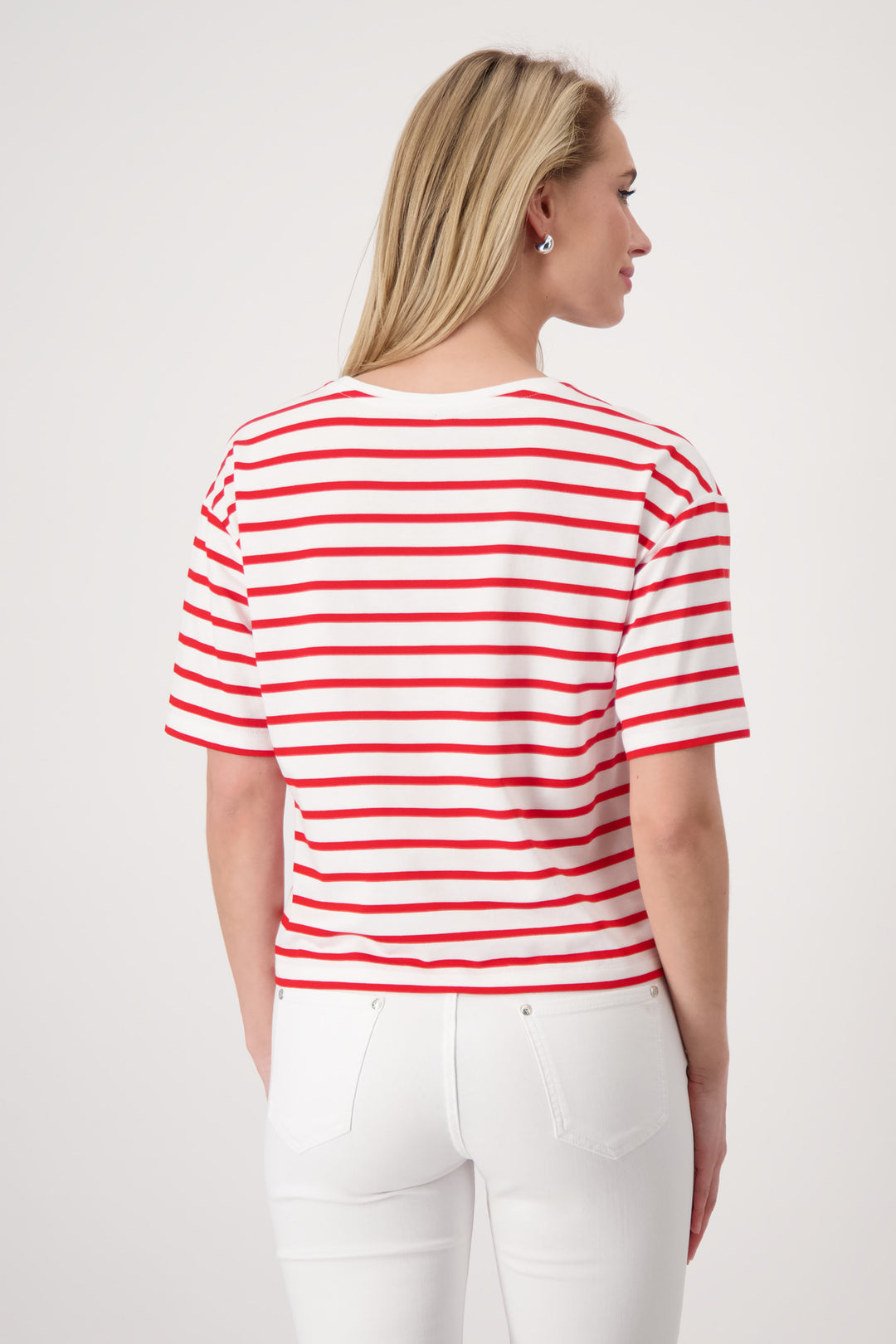 Monari - Round Neck Striped T-Shirt