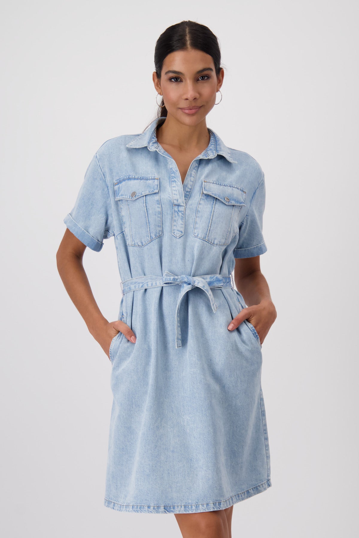 Monari - Shirt Collar Denim Dress