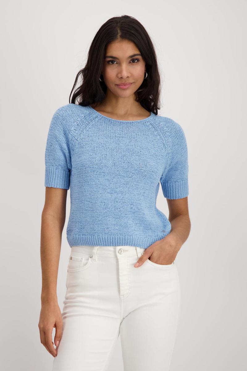 Monari - Short Sleeve Basic Ribbon Sweater