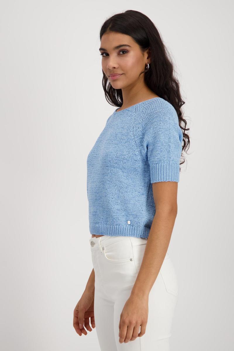 Monari - Short Sleeve Basic Ribbon Sweater