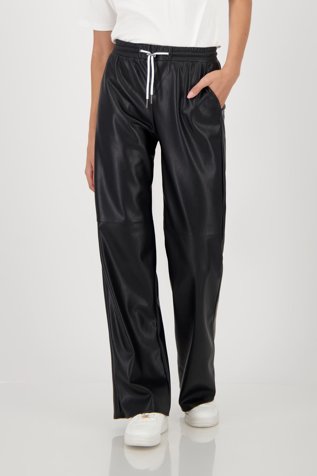 Monari - Straight Leg Faux Leather Trousers