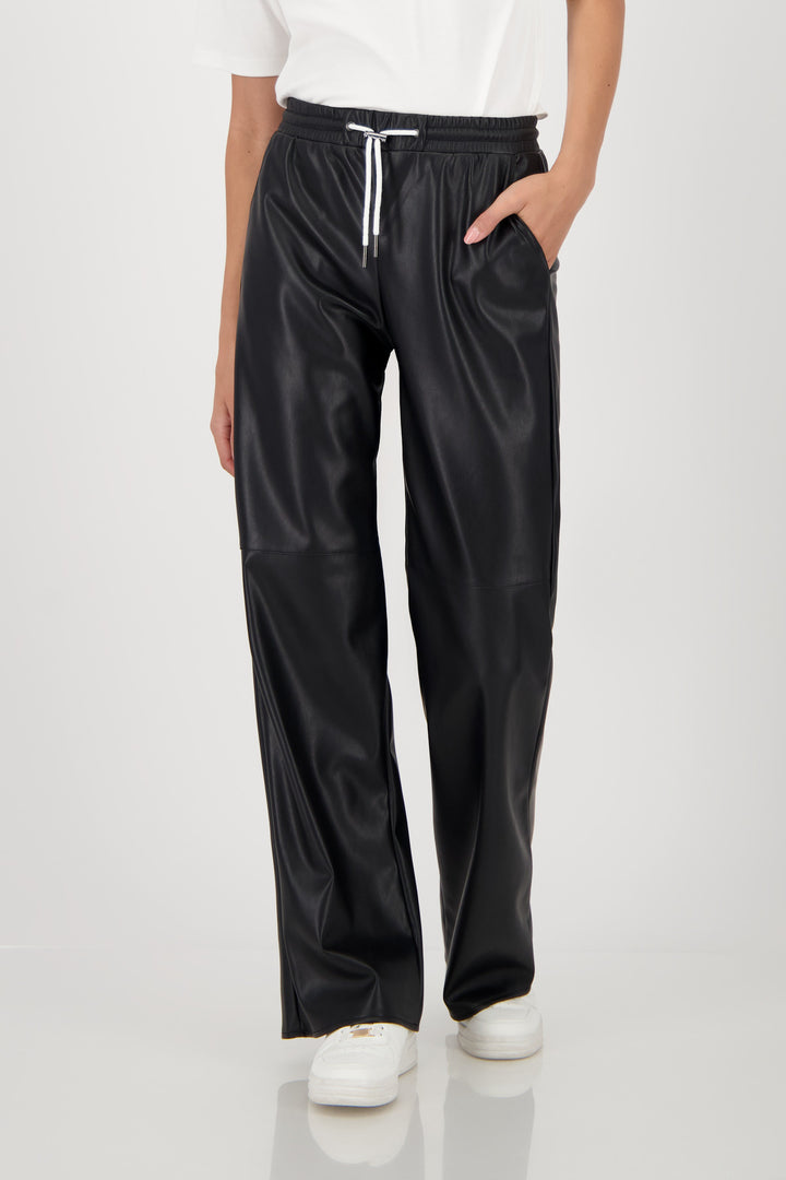 Monari - Straight Leg Faux Leather Trousers