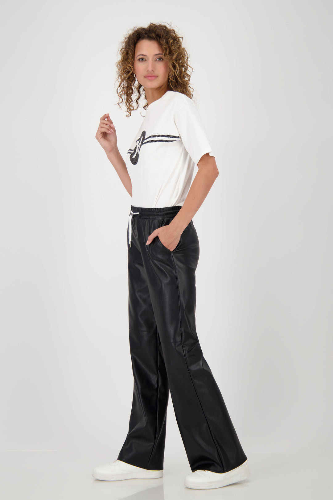 Monari - Straight Leg Faux Leather Trousers