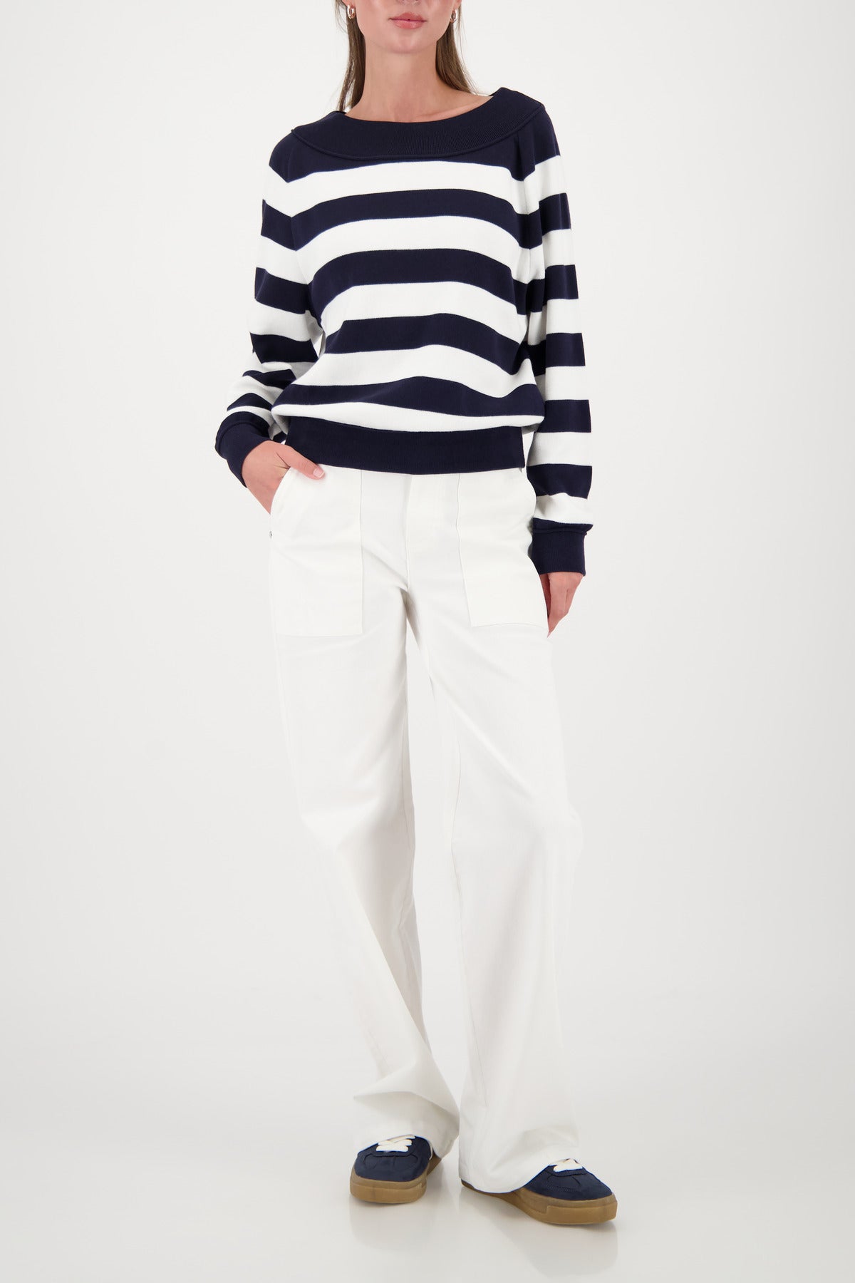 Monari - Striped Knit Cotton Jumper