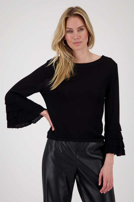 Monari - Sweater with a flounce sleeve