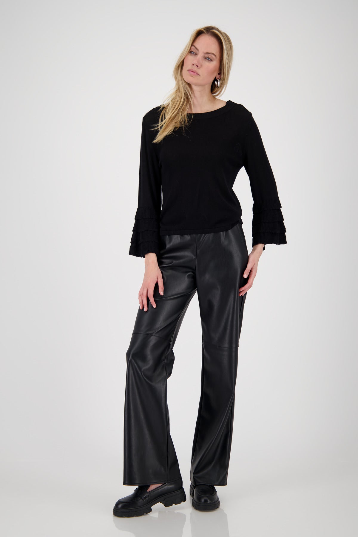 Monari - Sweater with a flounce sleeve