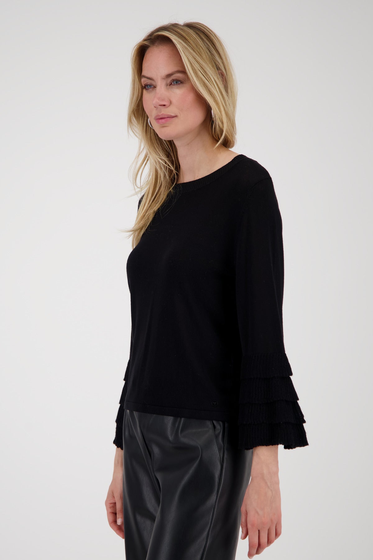 Monari - Sweater with a flounce sleeve
