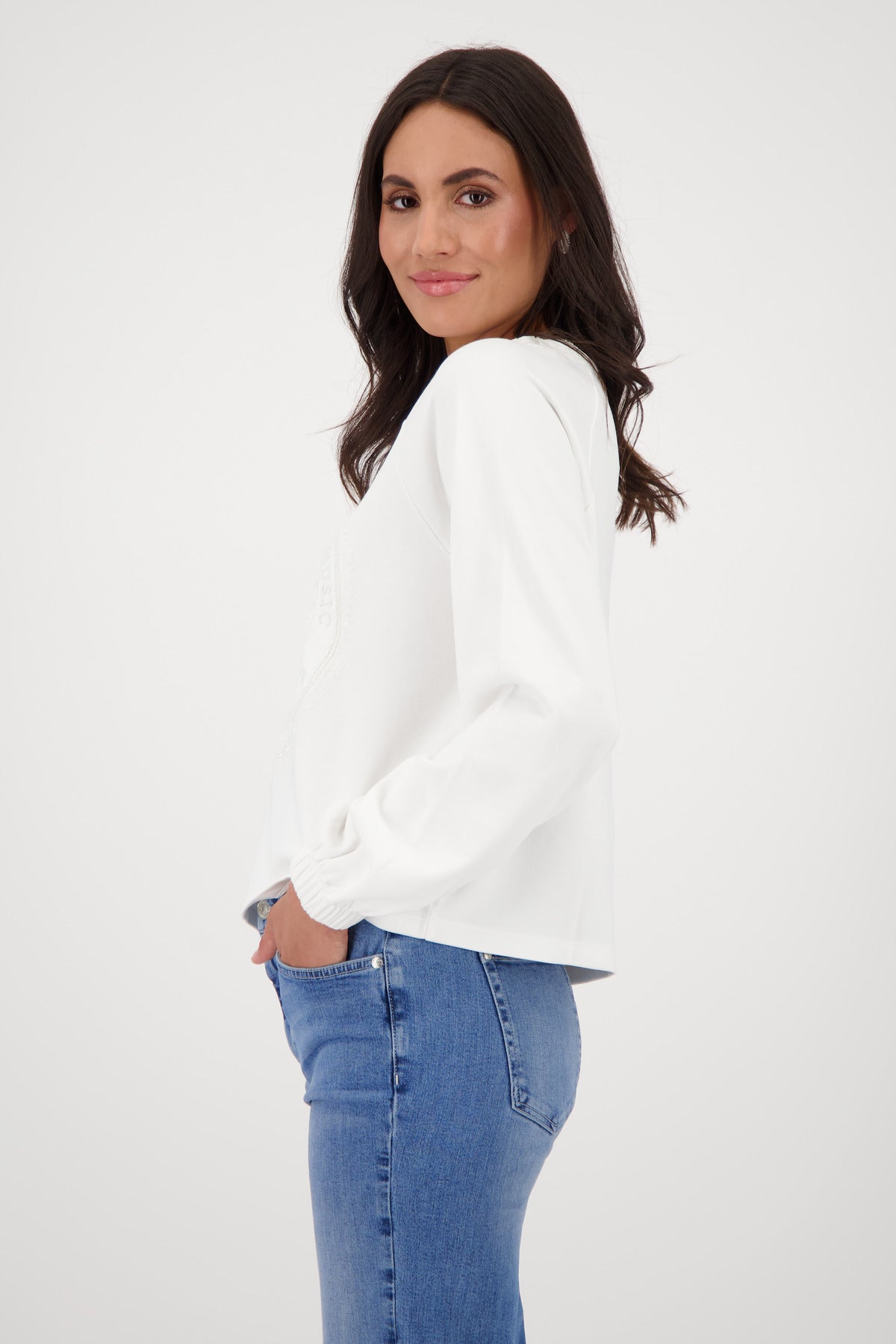 Monari - Sweatshirt with Rhinestones