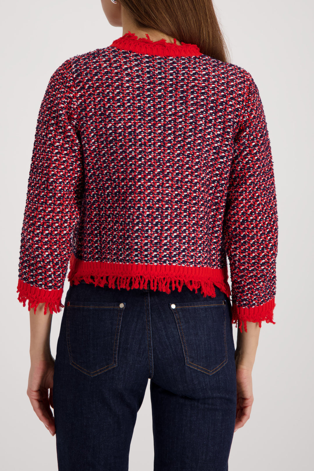 Monari - Tweed Fringe Cardigan