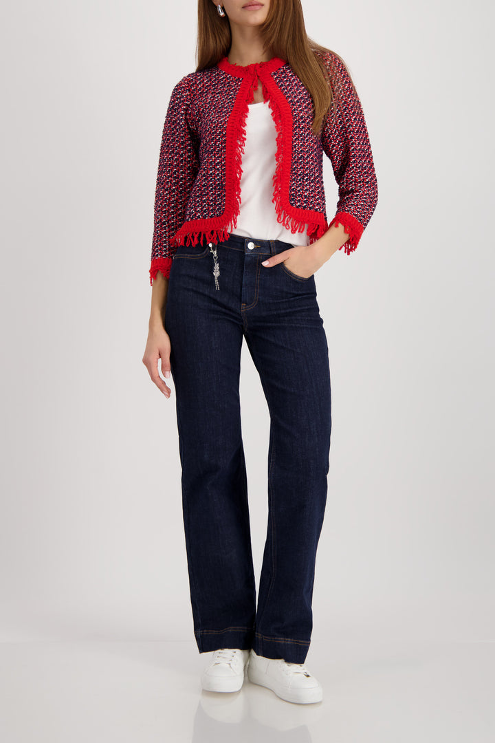 Monari - Tweed Fringe Cardigan