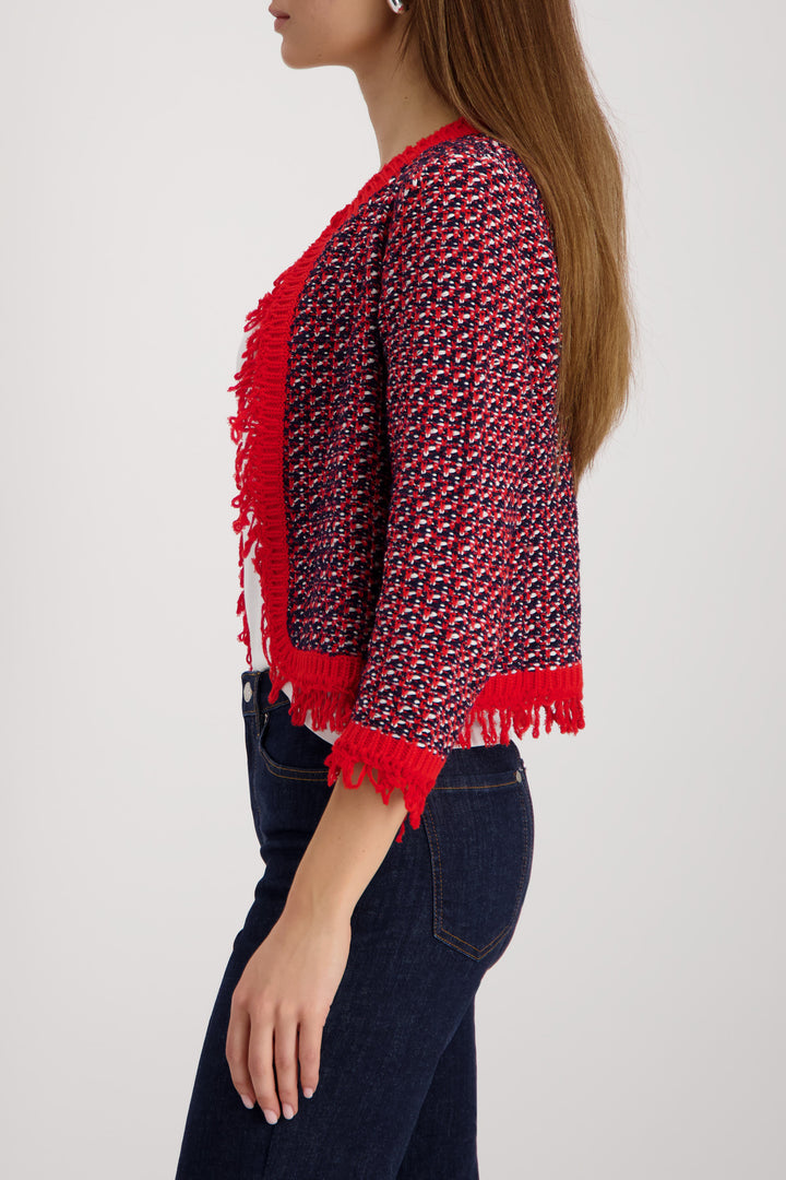 Monari - Tweed Fringe Cardigan