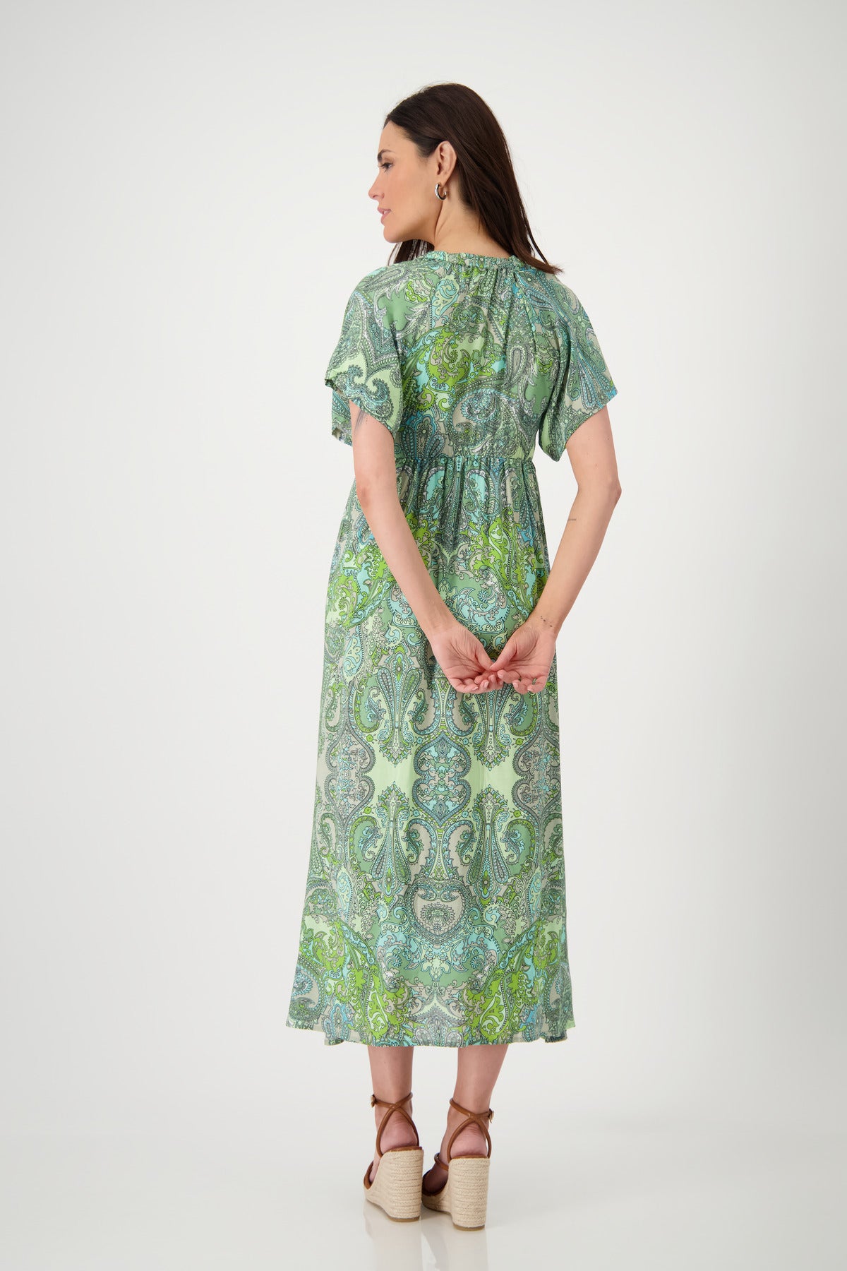 Monari - V-Neck Paisley Maxi Dress