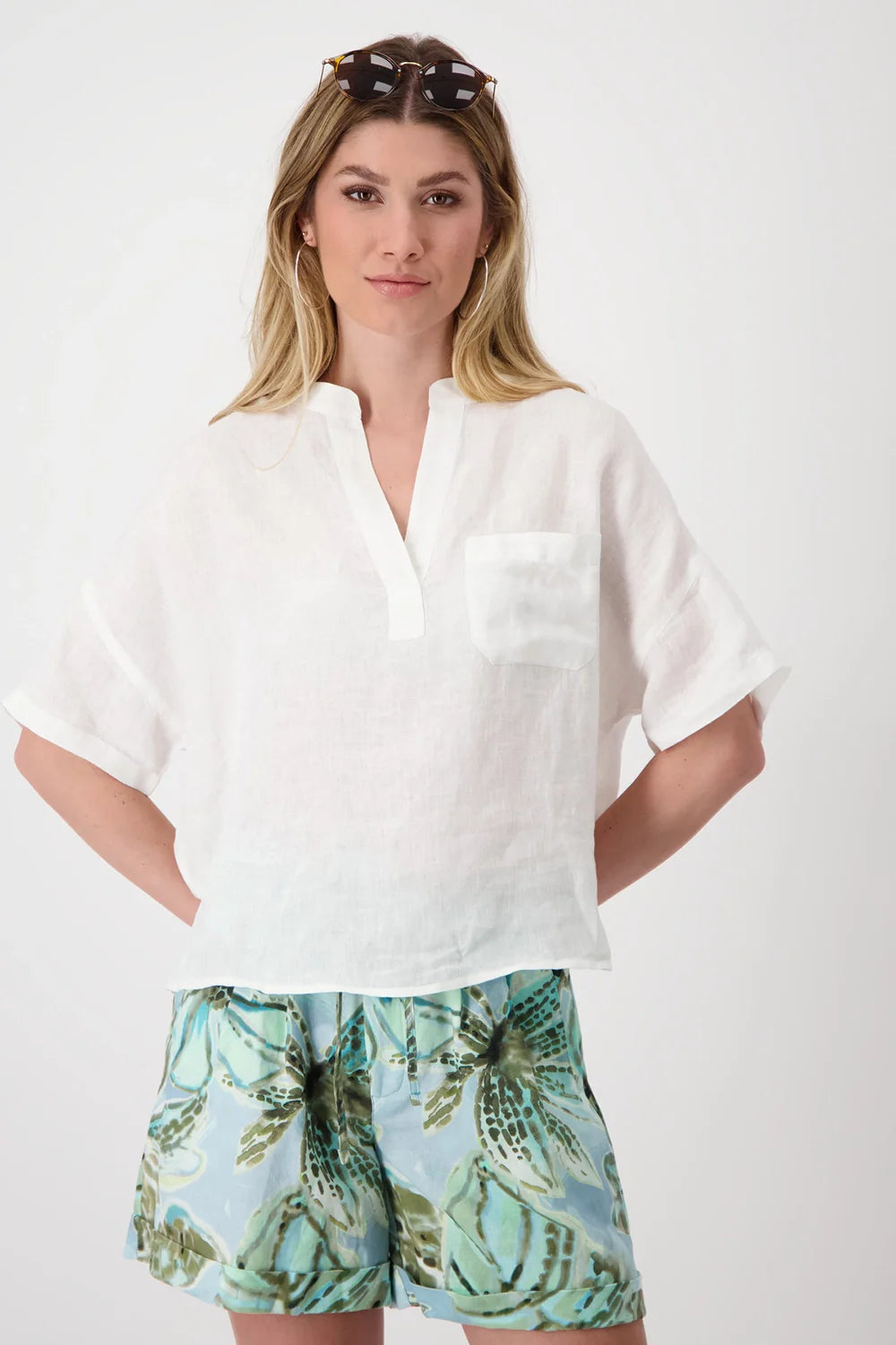 Monari - Oversize Linen Blouse