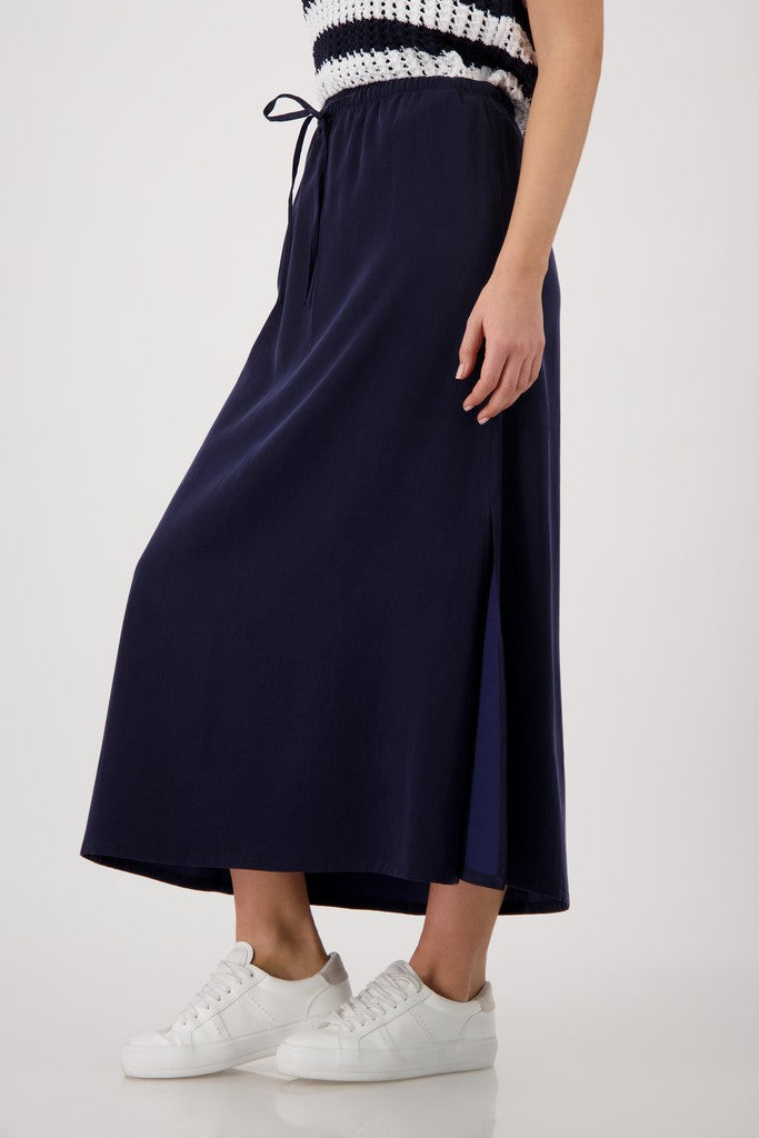 Monari - Cupro Skirt with Side Slit