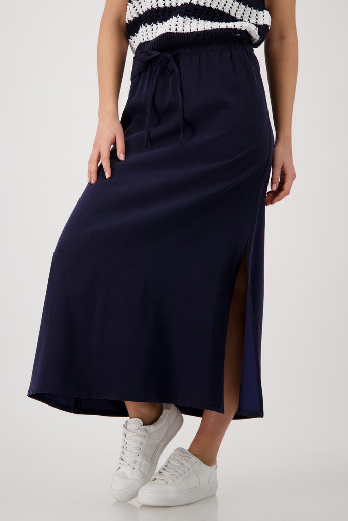 Monari - Cupro Skirt with Side Slit