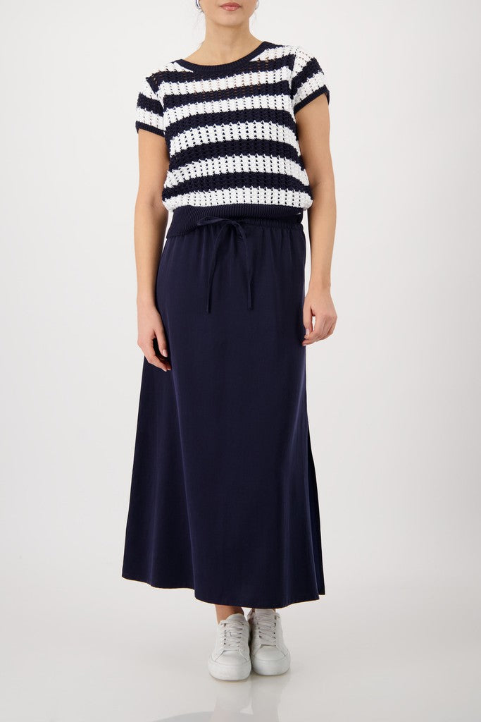 Monari - Cupro Skirt with Side Slit