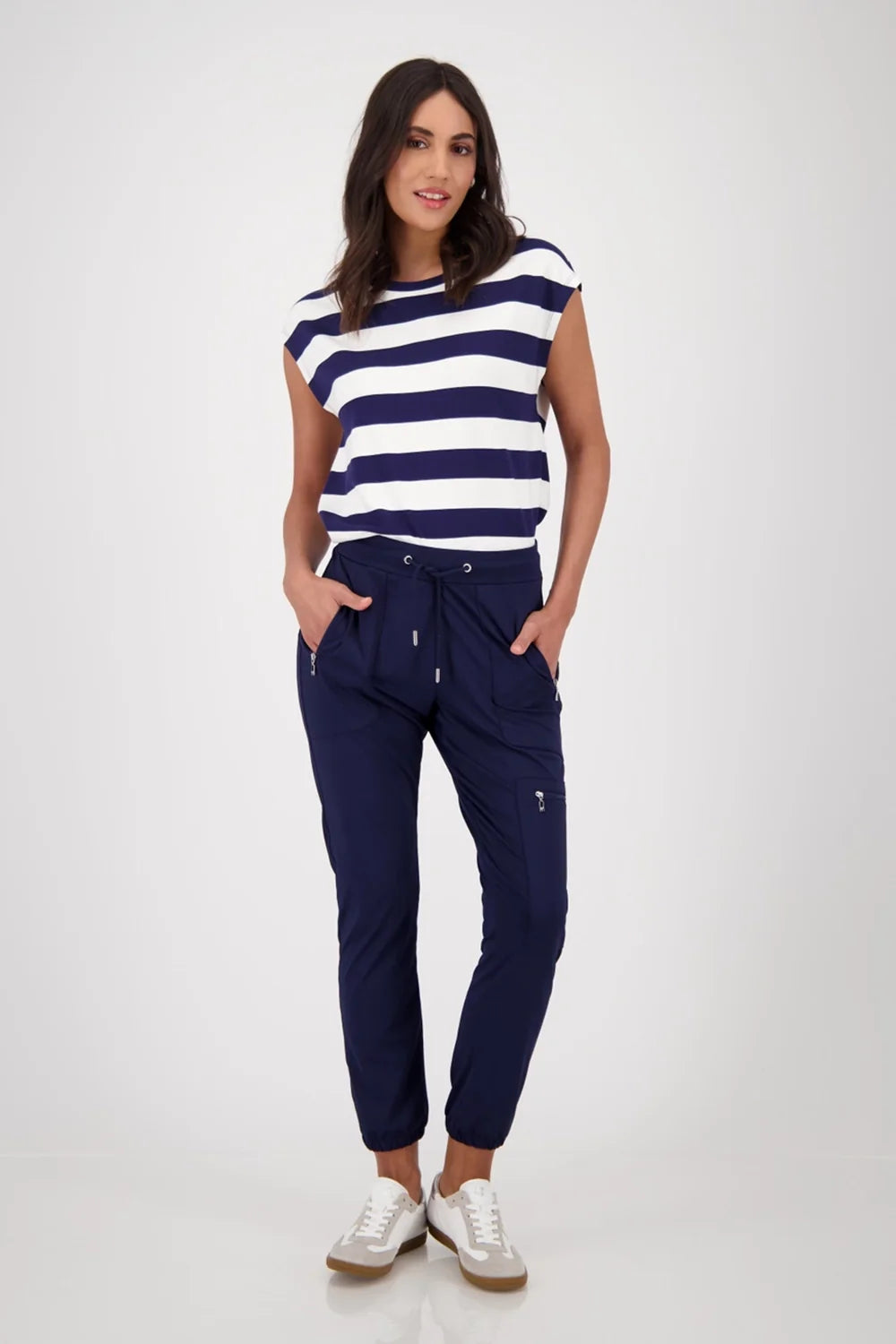 Monari - Jersey Cargo Drawstring Pants