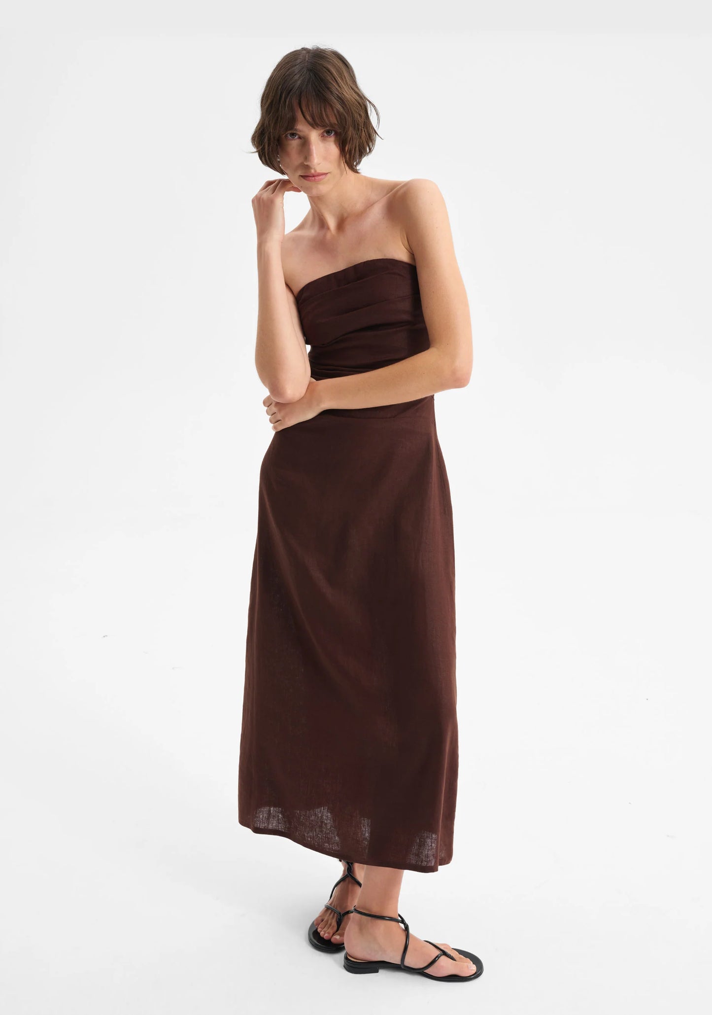 Morrison - Rio Linen Strapless Dress