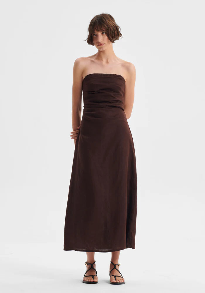 Morrison - Rio Linen Strapless Dress