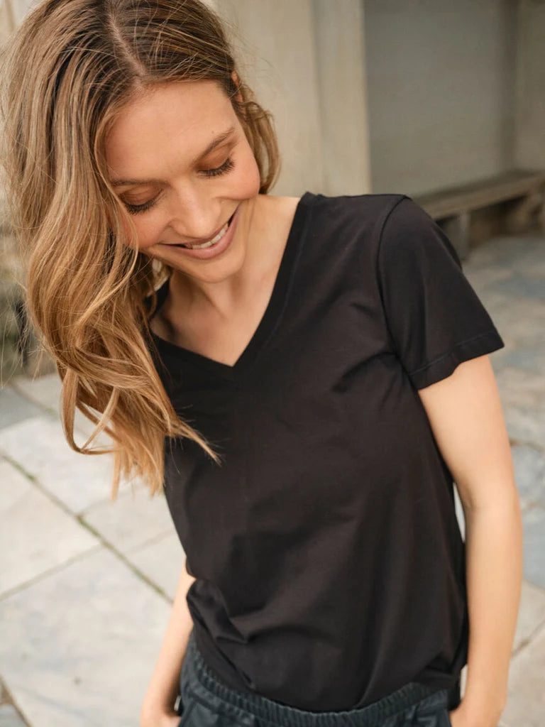 Mos Mosh - Dala V-Neck Basic T-Shirt