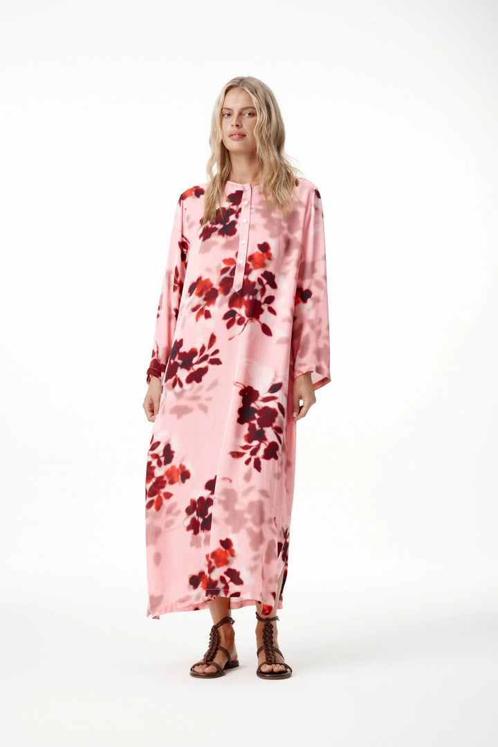 oneseason - Llew Cupro Maxi in Blush Haze