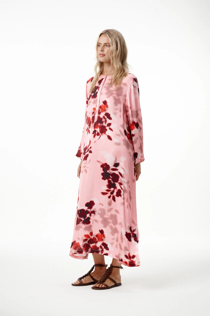 oneseason - Llew Cupro Maxi in Blush Haze