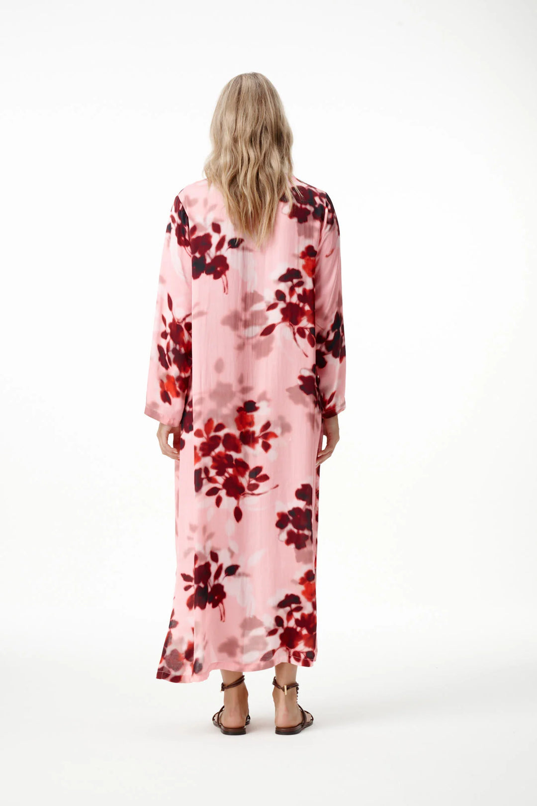 oneseason - Llew Cupro Maxi in Blush Haze