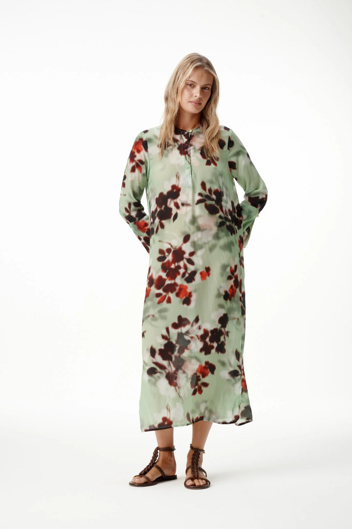 oneseason - Long Genie Viscose Dress Pistacio Haze