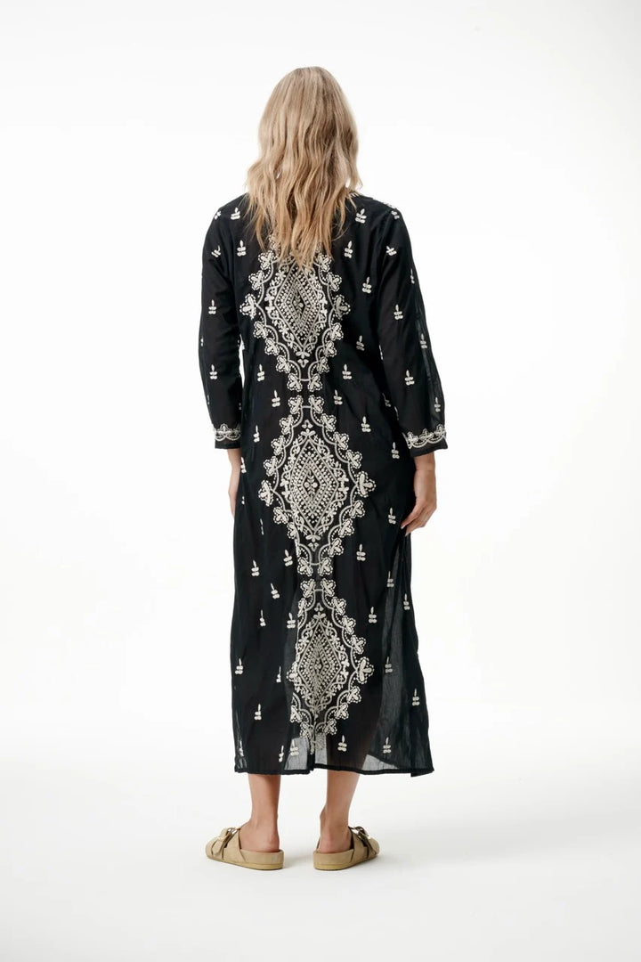 oneseason - Long Goa Embroidery Cotton Dress