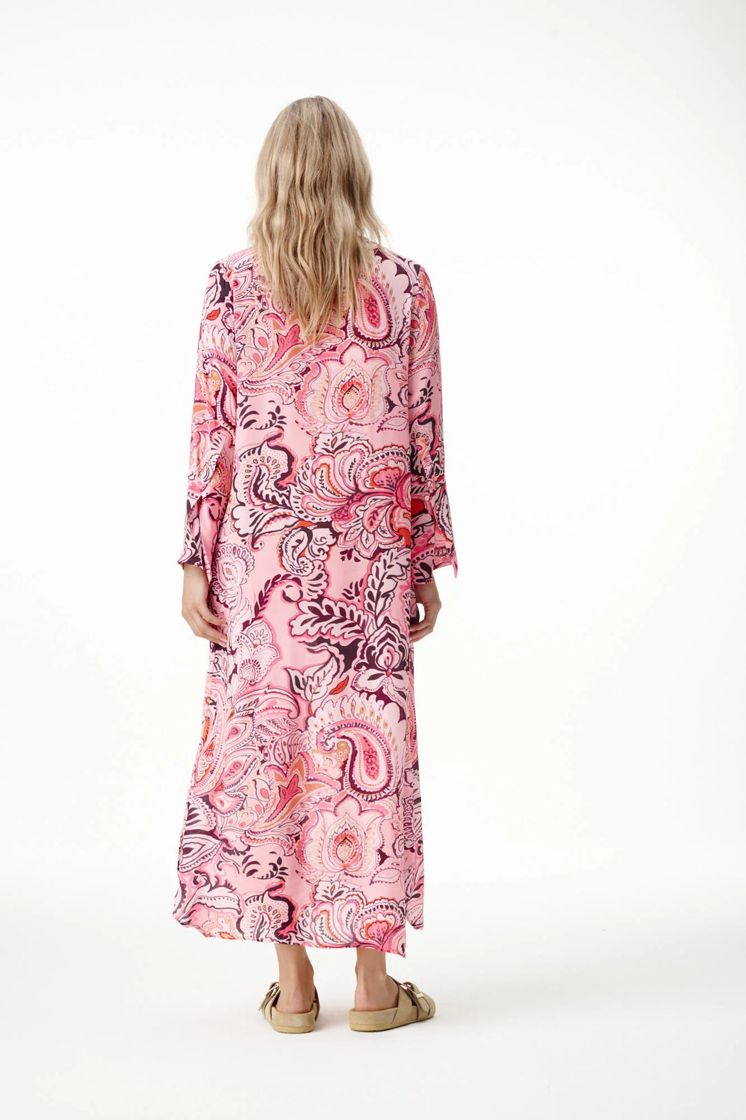 oneseason - Mila Viscose/Crepe Dress in Rosewater Paisley